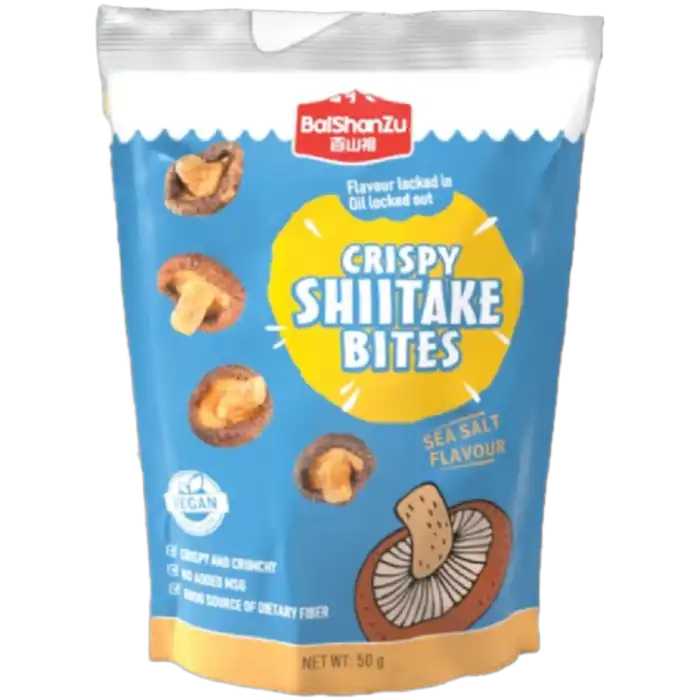 BAISHANZU Crispy Shiitake Bites Sea Salt 50G