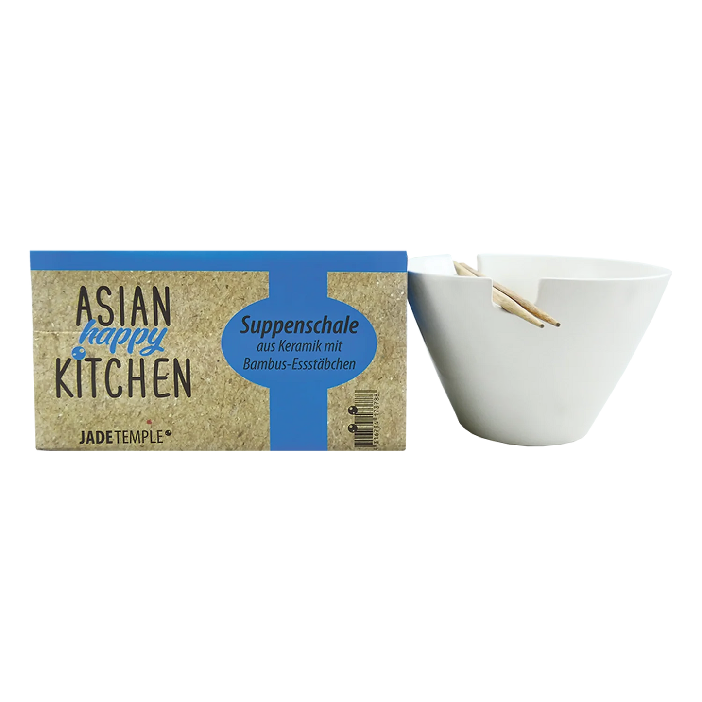 JADE TEMPLE Suppenschale m. Bambusstäbchen