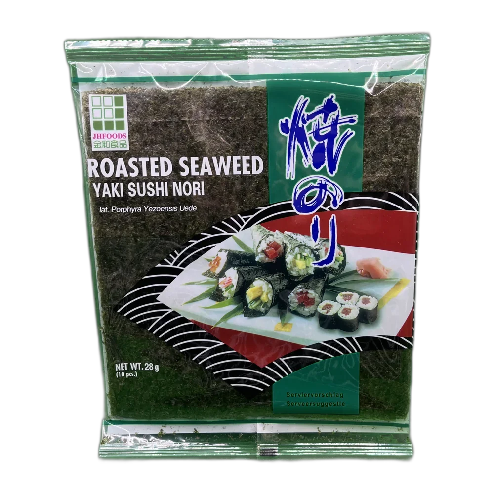 JHFOODS Seetang Geröstet Yaki Sushi Nori Grün 28G