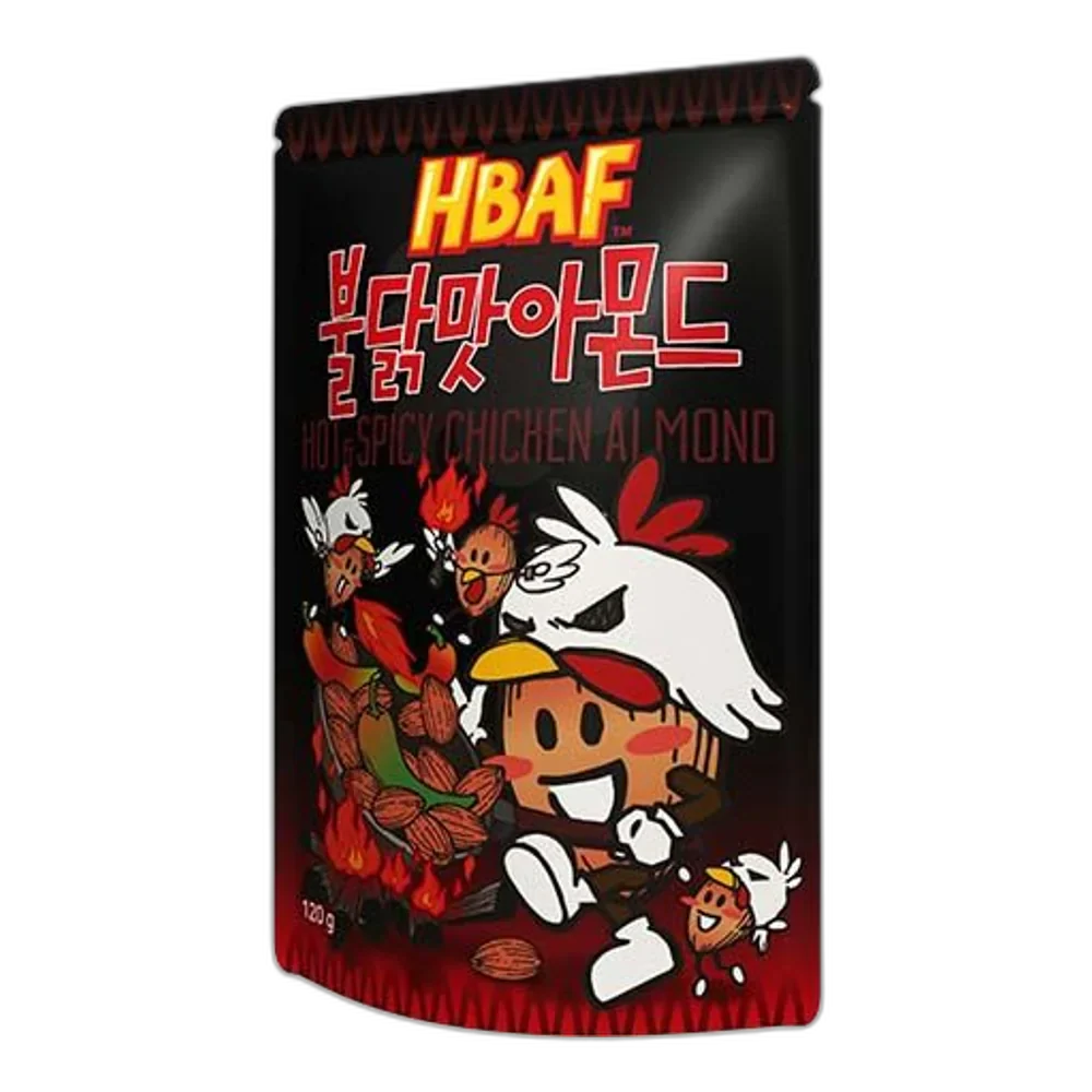 HBAF Mandeln Hot & Spicy Chicken Huhngesch. 120G