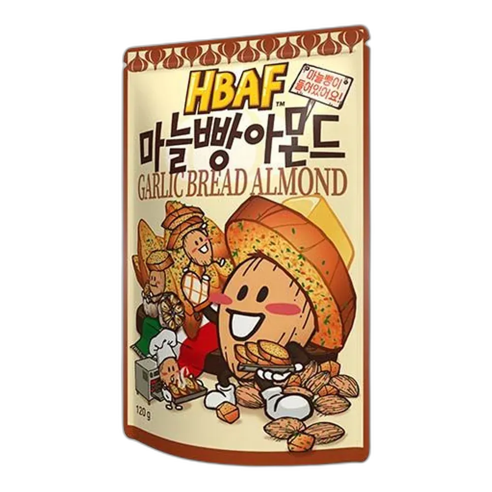 HBAF Mandeln Garlic Bread 120G – Knoblauch-Snack mit Croutons