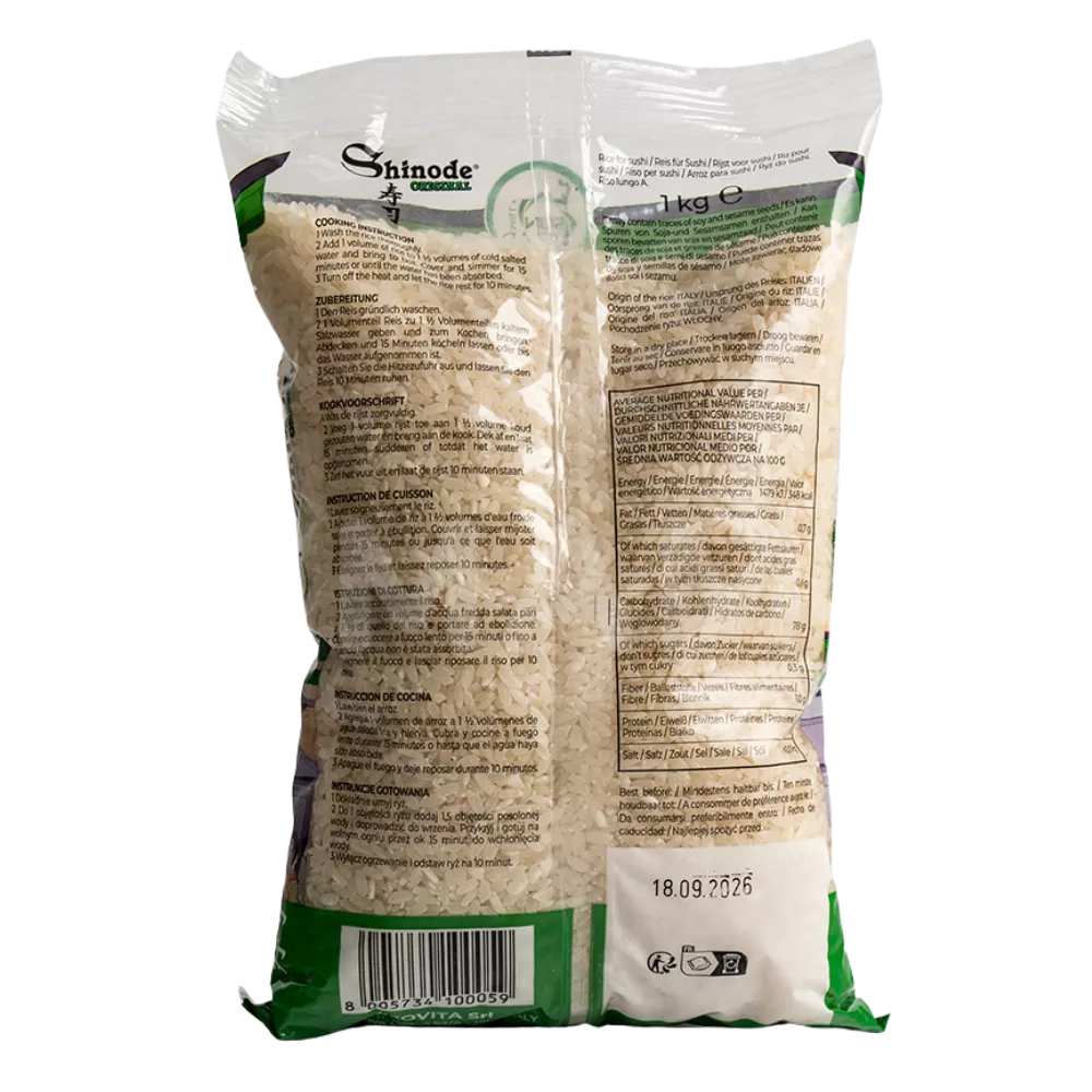 SUNCLAD Sushi Reis Shinode 1KG