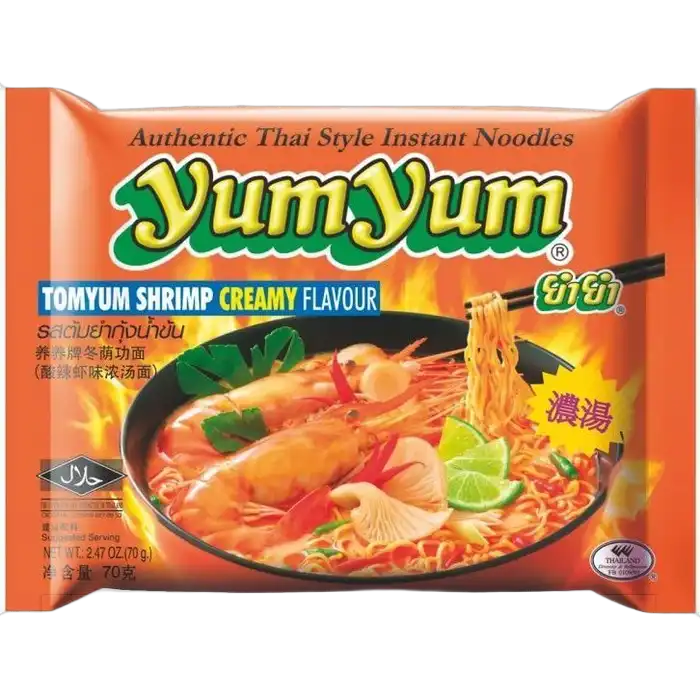 YUM YUM Instant Noodles Tom Yum Shrimp Pk 70g