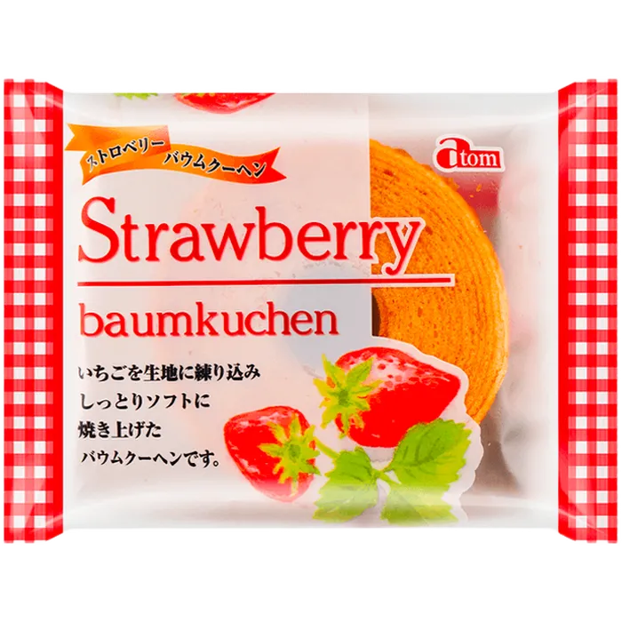 ATOM Baumkuchen Erdbeere 80G