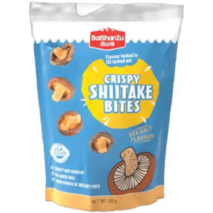 BAISHANZU Crispy Shiitake Bites Sea Salt 50G