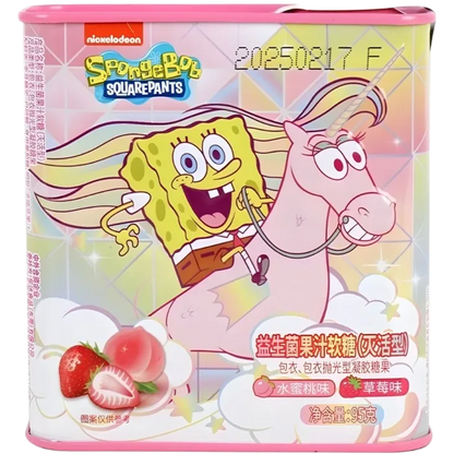 LEDA Spongebob Can Drops Strawberry & Peach 95G