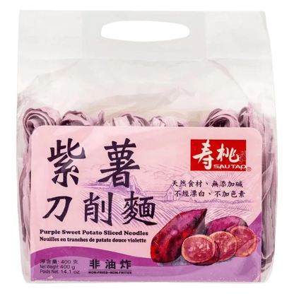 SAU TAO Sliced Noodle Lila Süsskartoffel 400G