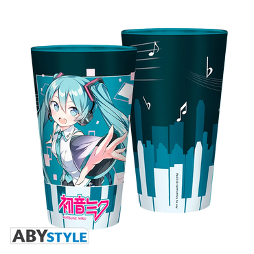 HATSUNE MIKU Large Glass Musical City 400ML