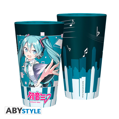 HATSUNE MIKU Large Glass Musical City 400ML