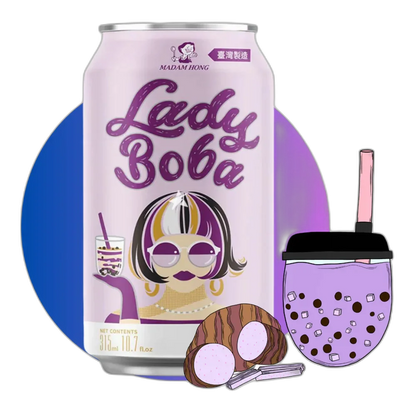 LADY BOBA Bubble Milk Tea Taro Pearl 315ML