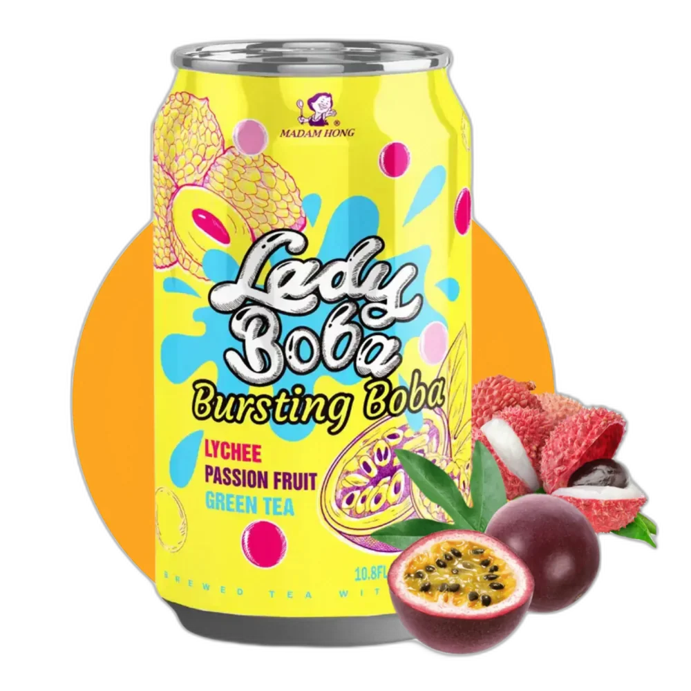 LADY BOBA Bubble Tea Lychee Passionfruit 320ML