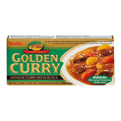 S&B Golden Curry Medium Hot 220G