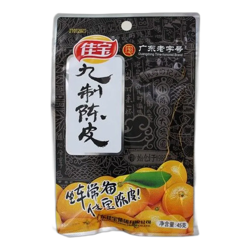 JIABAO Getrocknete Mandarineschale – Süß-salzige asiatische Spezialität 45g