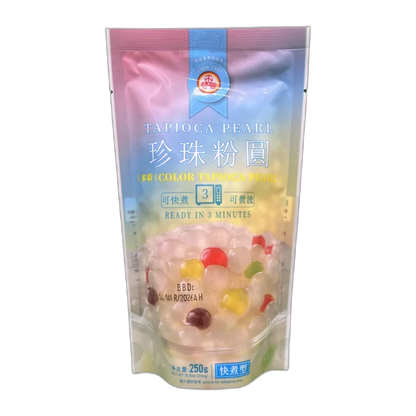 CN WFY New Sago Pearls Topping Mix Colored 250g