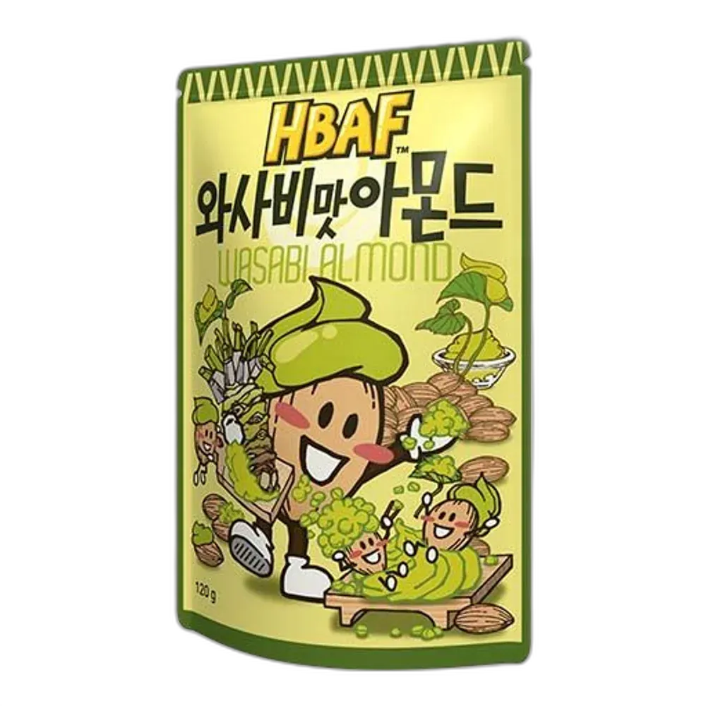 HBAF Mandeln Wasabi – Scharfer Snackgenuss aus Korea | 120G