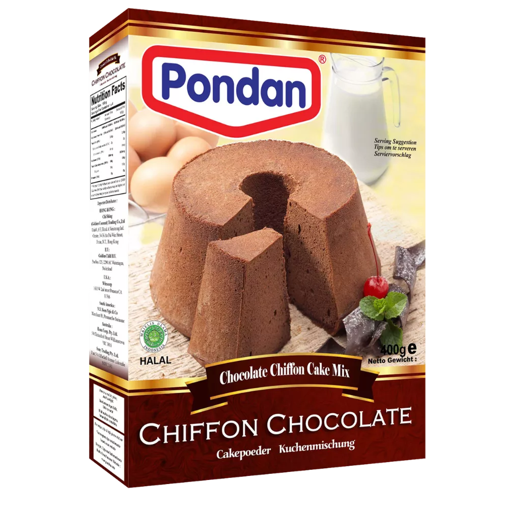 PONDAN Chiffon Cake Chocolate-Backmix 400G