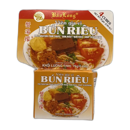BAO LONG Bun Rieu Krabbe Bouillonwürfel 75G