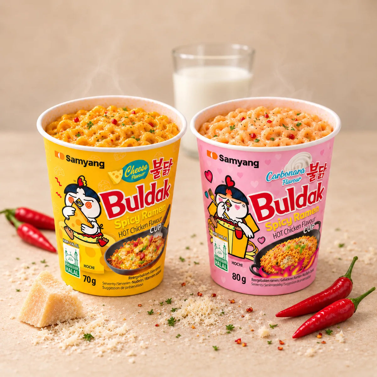 Saymang Buldak Carbonara & Cheese Cups 24er Set